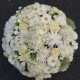 Coussin fleurs blanches enterrement 