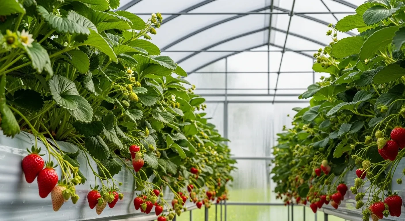 Ma serre fermée depuis octobre produit 3 kg de fraises sans chauffage