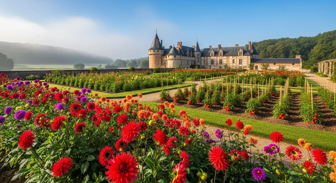 À 15 km de Tours, ce château secret cache 785 tomates rares et 400 dahlias