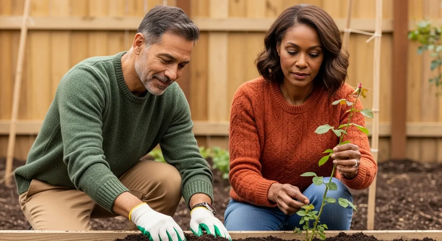 En octobre, 3 kg de compost transforment vos rosiers : 50% de fleurs en plus
