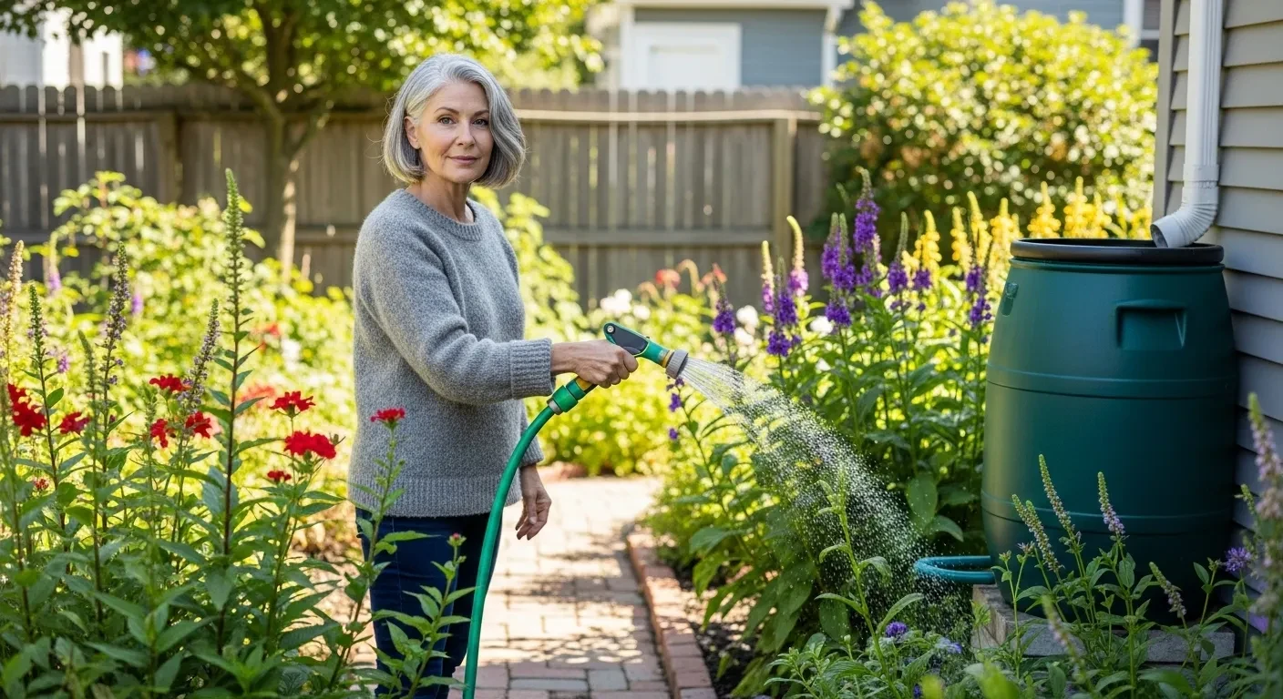 À 62 ans, elle arrose avec l&rsquo;eau de pluie et ses vivaces résistent 47% mieux au froid